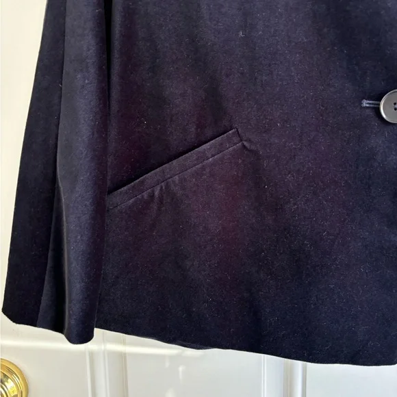 Talbots Navy Blue Velvet Jacket, Size 10 Petite - Picture 5 of 12